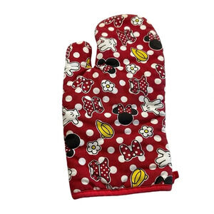 Disney Oven Mitt Pot Holder Minnie Mouse Red